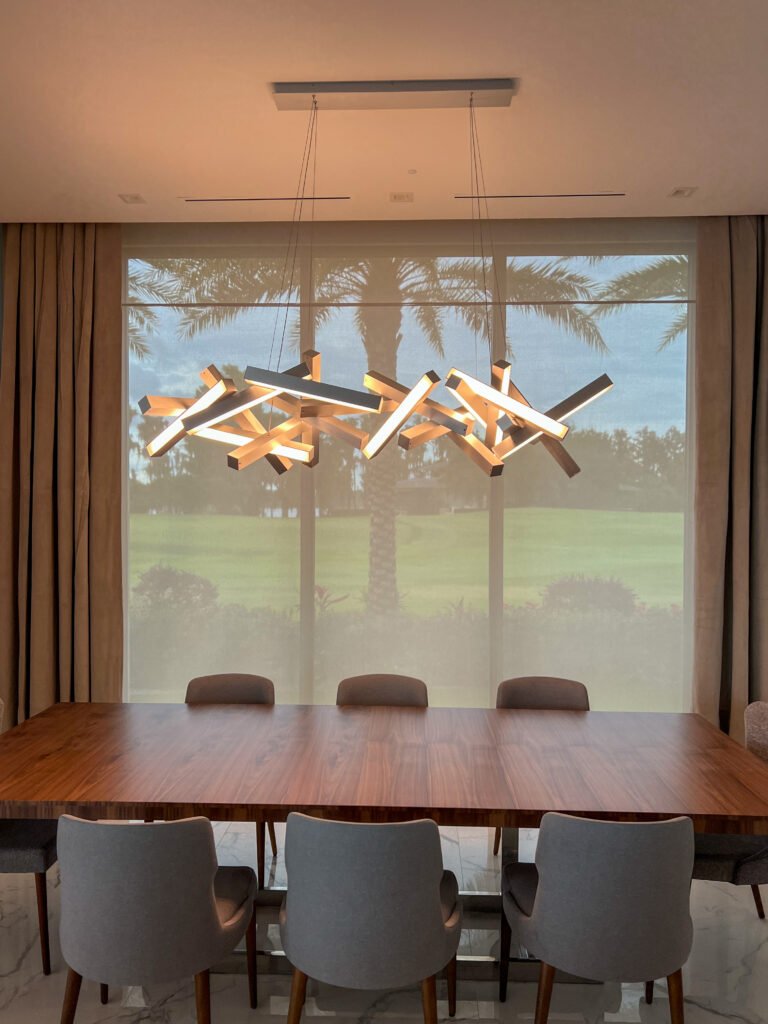 solar shades reducing glare while maintaining outdoor views