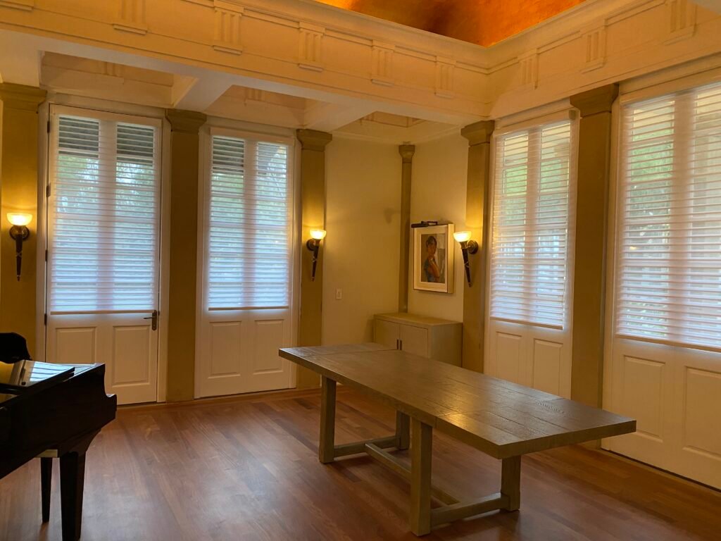 solar shades on large windows helping manage heat and daylight