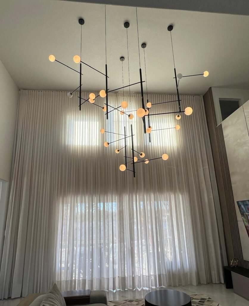 floor-to-ceiling custom curtains for tall windows